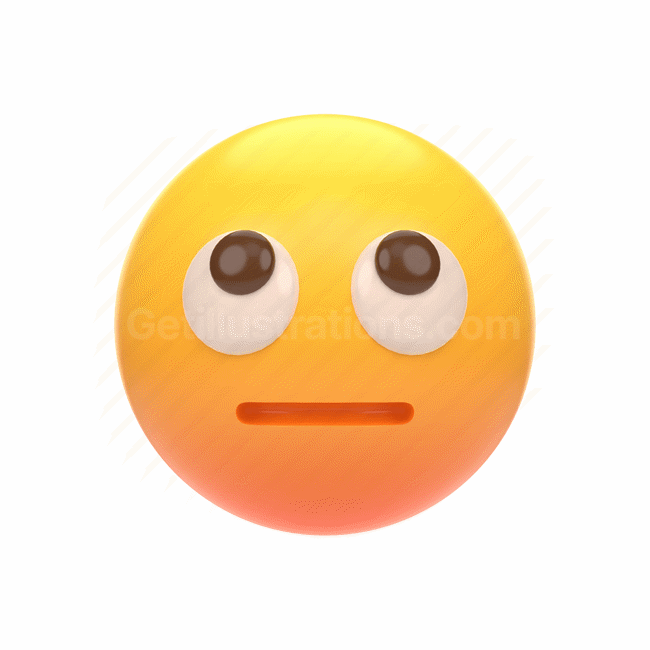 emoticon, emoji, sticker, face, rolling eyes, eyes, center